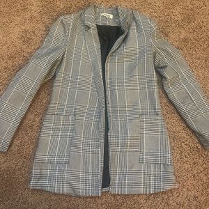 Charlotte Russe Striped Blazer with Shoulder Pads